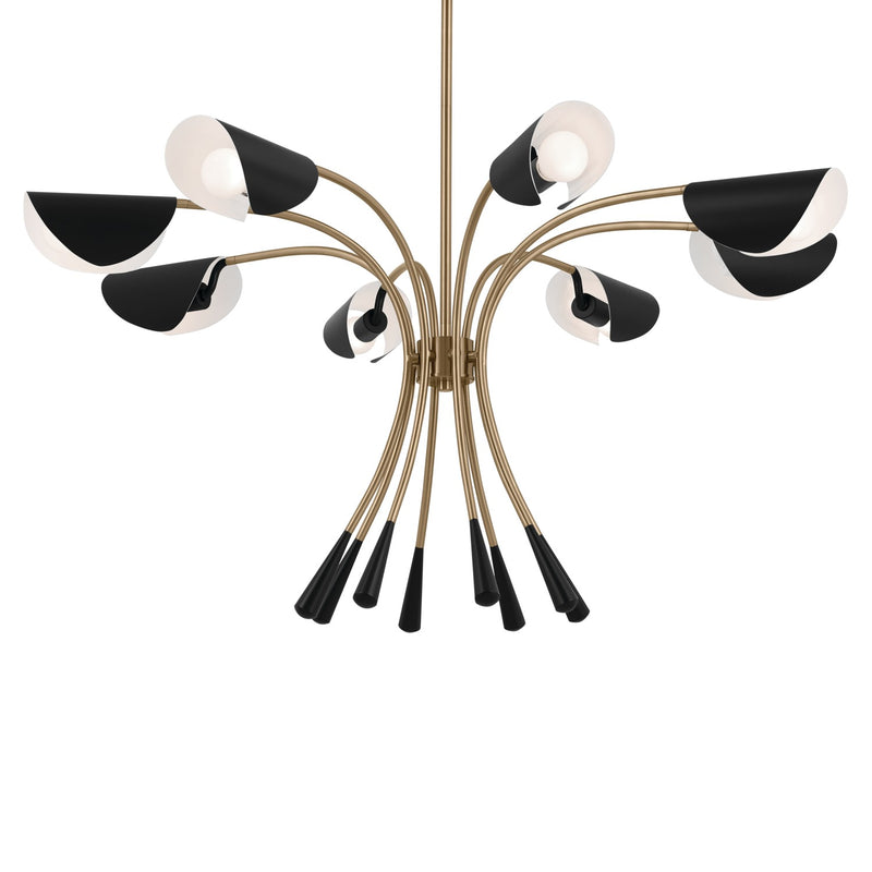 Kichler 52560CPZBK Eight Light Chandelier, Champagne Bronze