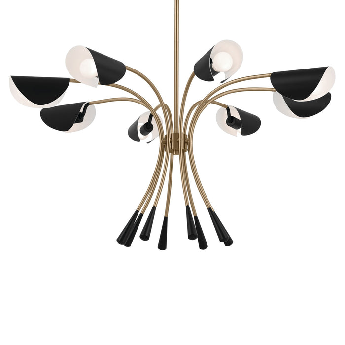 Kichler 52560CPZBK Eight Light Chandelier, Champagne Bronze