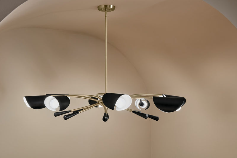 Kichler 52560CPZBK Eight Light Chandelier, Champagne Bronze