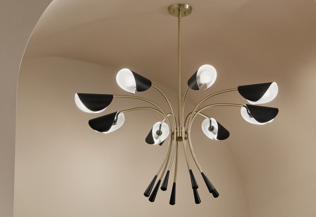 Kichler 52560CPZBK Eight Light Chandelier, Champagne Bronze