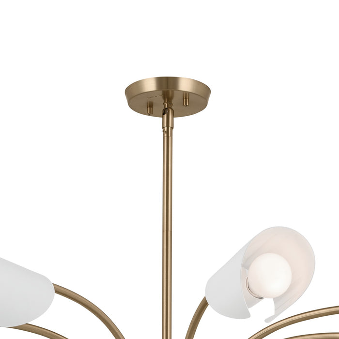 Kichler 52560CPZWH Eight Light Chandelier, Champagne Bronze