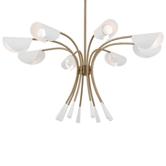 Kichler 52560CPZWH Eight Light Chandelier, Champagne Bronze