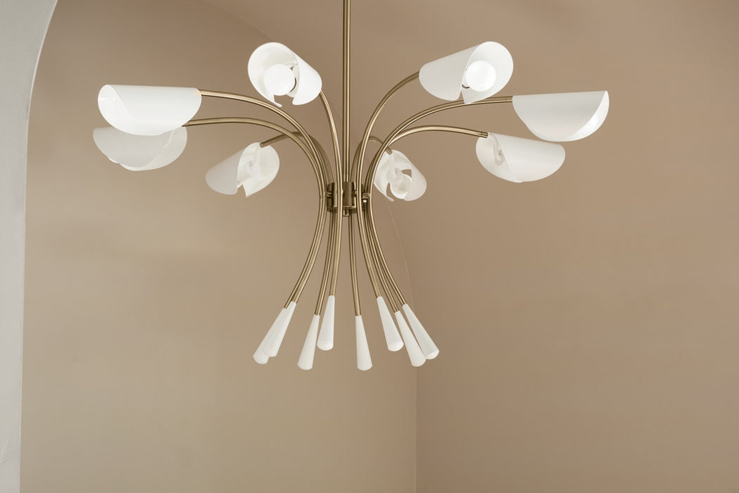 Kichler 52560CPZWH Eight Light Chandelier, Champagne Bronze
