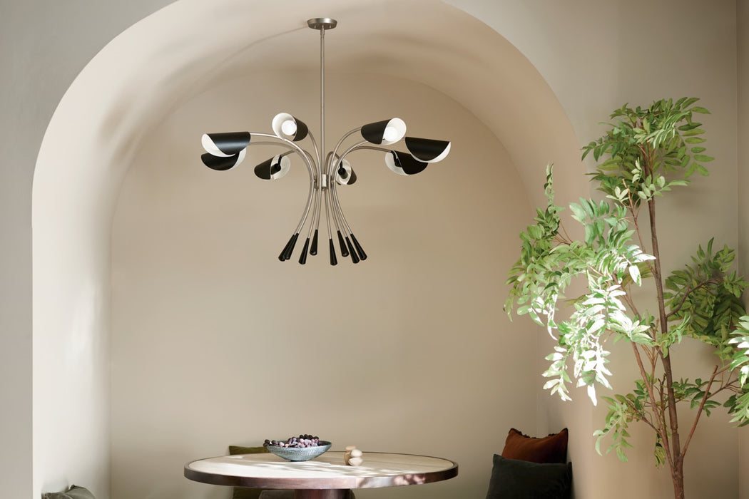 Kichler 52560SN Eight Light Chandelier, Satin Nickel