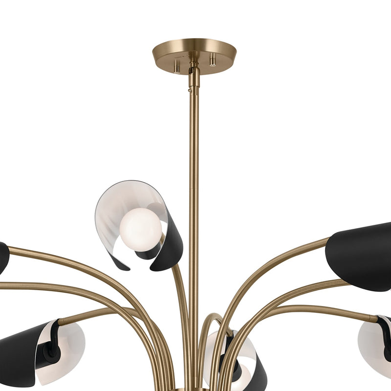 Kichler 52561CPZBK 12 Light Chandelier, Champagne Bronze