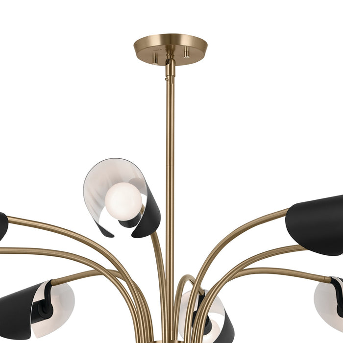 Kichler 52561CPZBK 12 Light Chandelier, Champagne Bronze