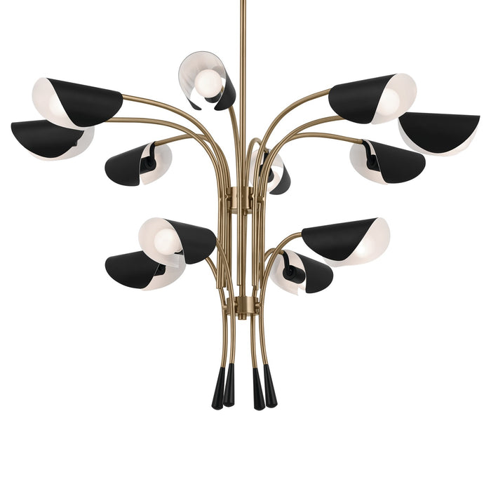 Kichler 52561CPZBK 12 Light Chandelier, Champagne Bronze