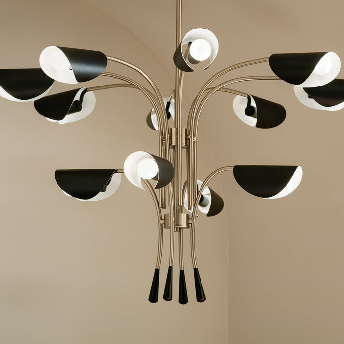 Kichler 52561CPZBK 12 Light Chandelier, Champagne Bronze