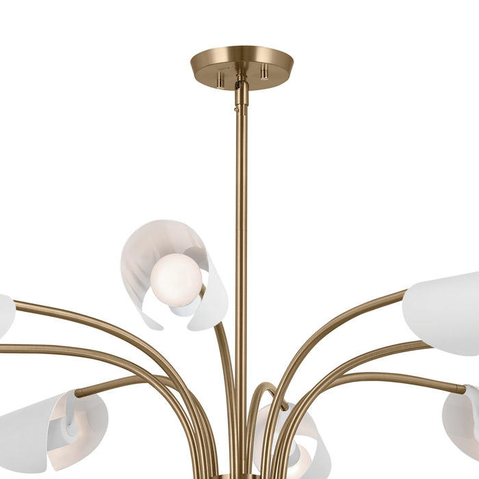 Kichler 52561CPZWH 12 Light Chandelier, Champagne Bronze