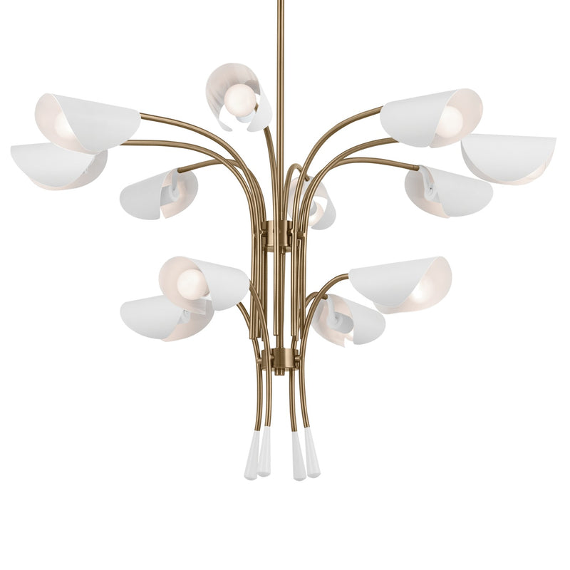 Kichler 52561CPZWH 12 Light Chandelier, Champagne Bronze