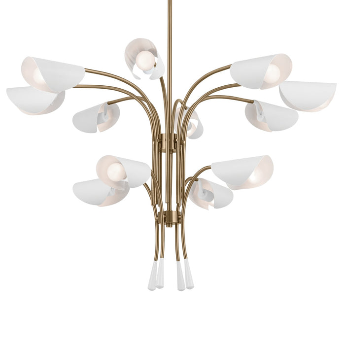 Kichler 52561CPZWH 12 Light Chandelier, Champagne Bronze