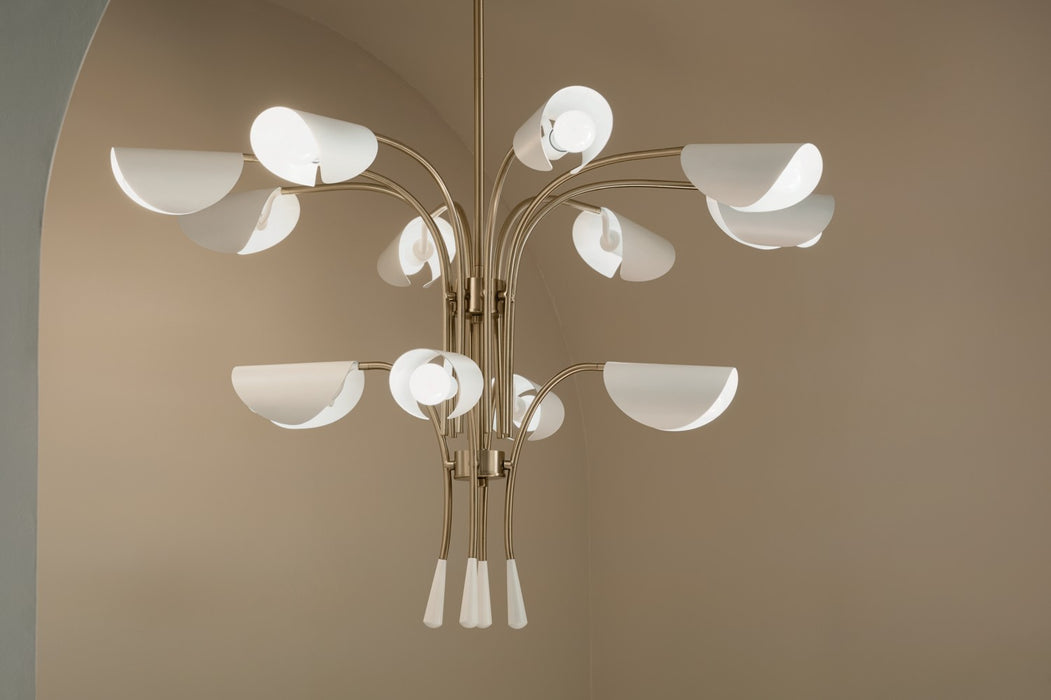 Kichler 52561CPZWH 12 Light Chandelier, Champagne Bronze
