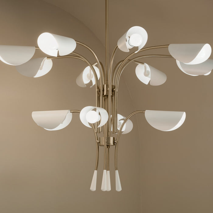 Kichler 52561CPZWH 12 Light Chandelier, Champagne Bronze