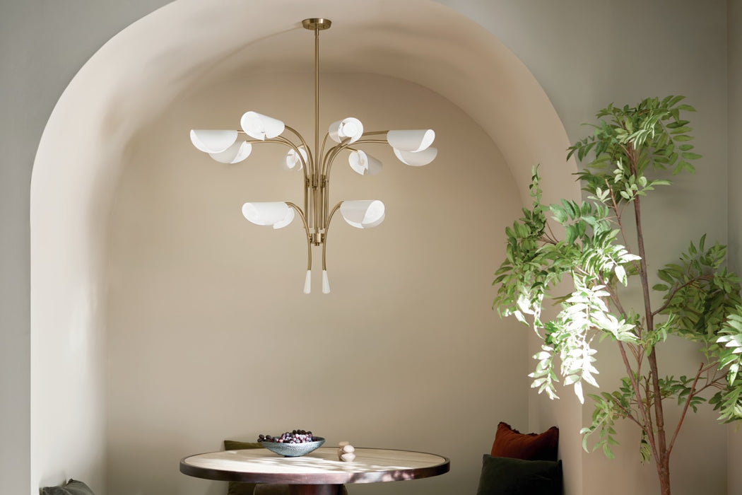 Kichler 52561CPZWH 12 Light Chandelier, Champagne Bronze