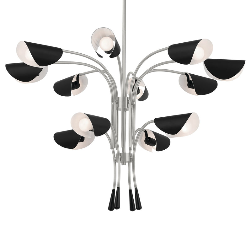 Kichler 52561SN 12 Light Chandelier, Satin Nickel