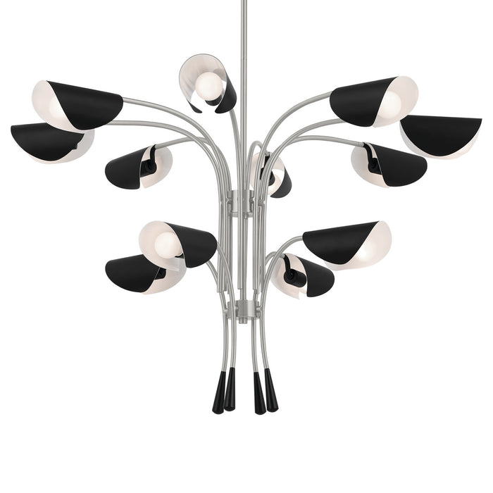 Kichler 52561SN 12 Light Chandelier, Satin Nickel
