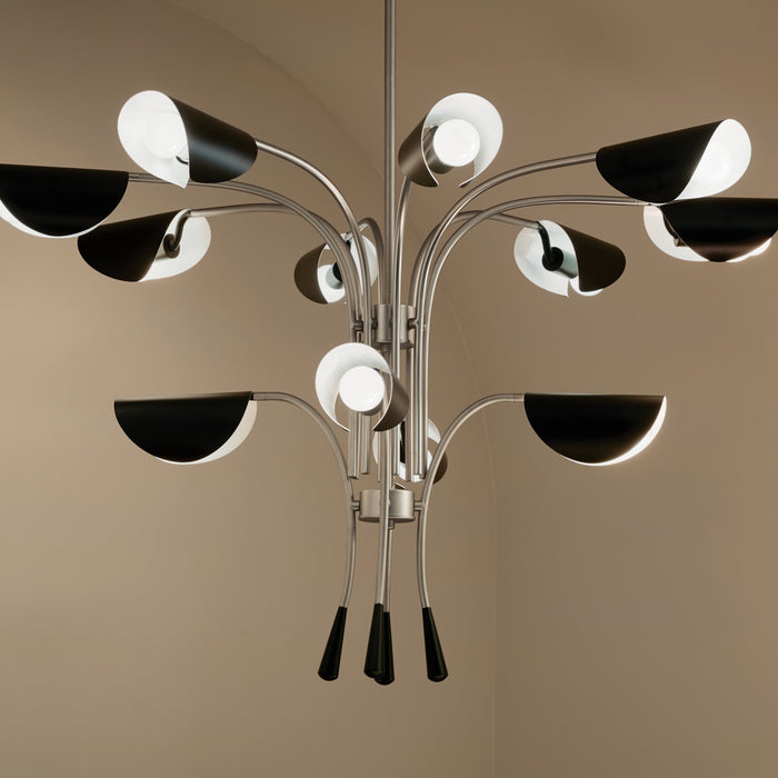 Kichler 52561SN 12 Light Chandelier, Satin Nickel
