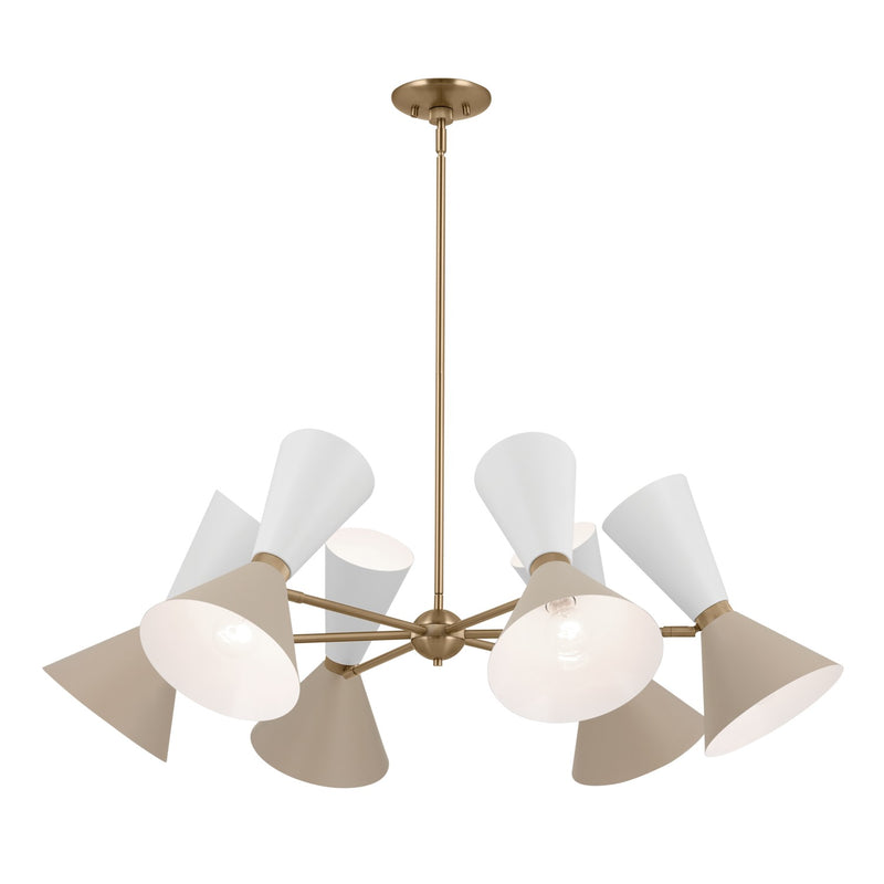 Kichler 52566CPZGRG 12 Light Chandelier, Champagne Bronze
