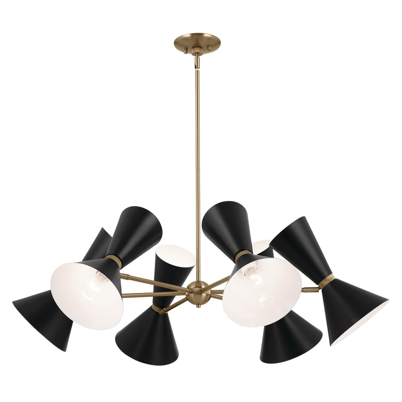 Kichler 52566CPZBK 12 Light Chandelier, Champagne Bronze