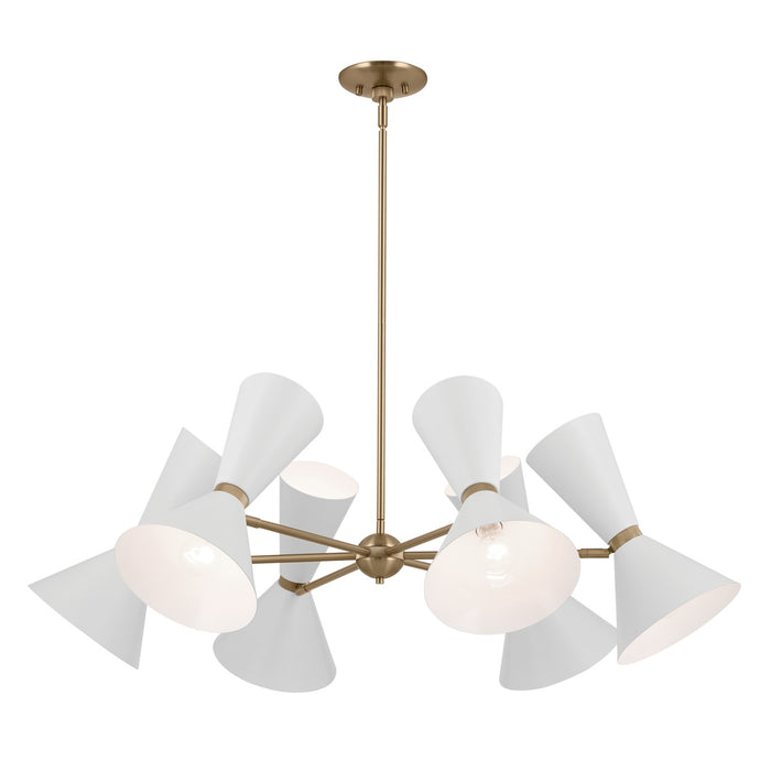 Kichler 52566CPZWH 12 Light Chandelier, Champagne Bronze