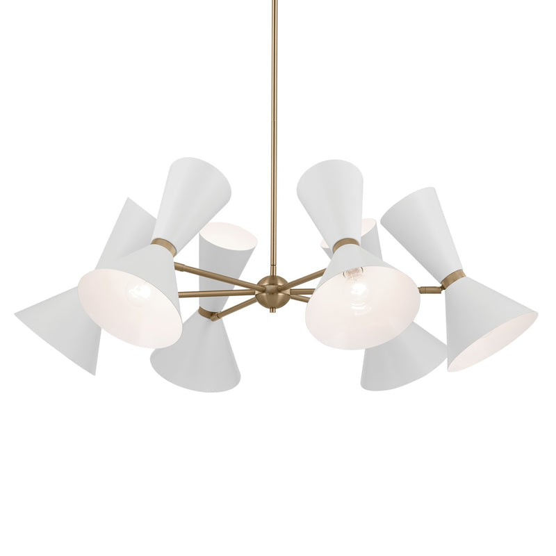Kichler 52566CPZWH 12 Light Chandelier, Champagne Bronze