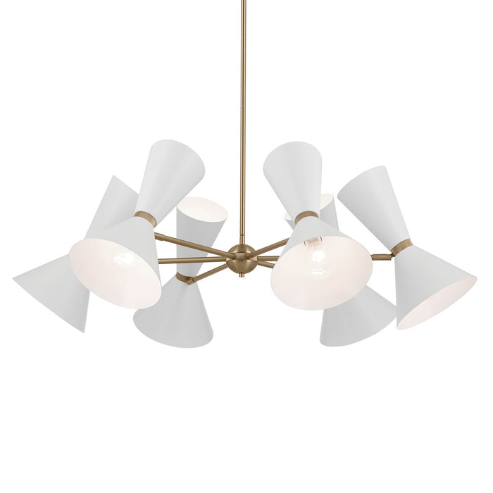 Kichler 52566CPZWH 12 Light Chandelier, Champagne Bronze