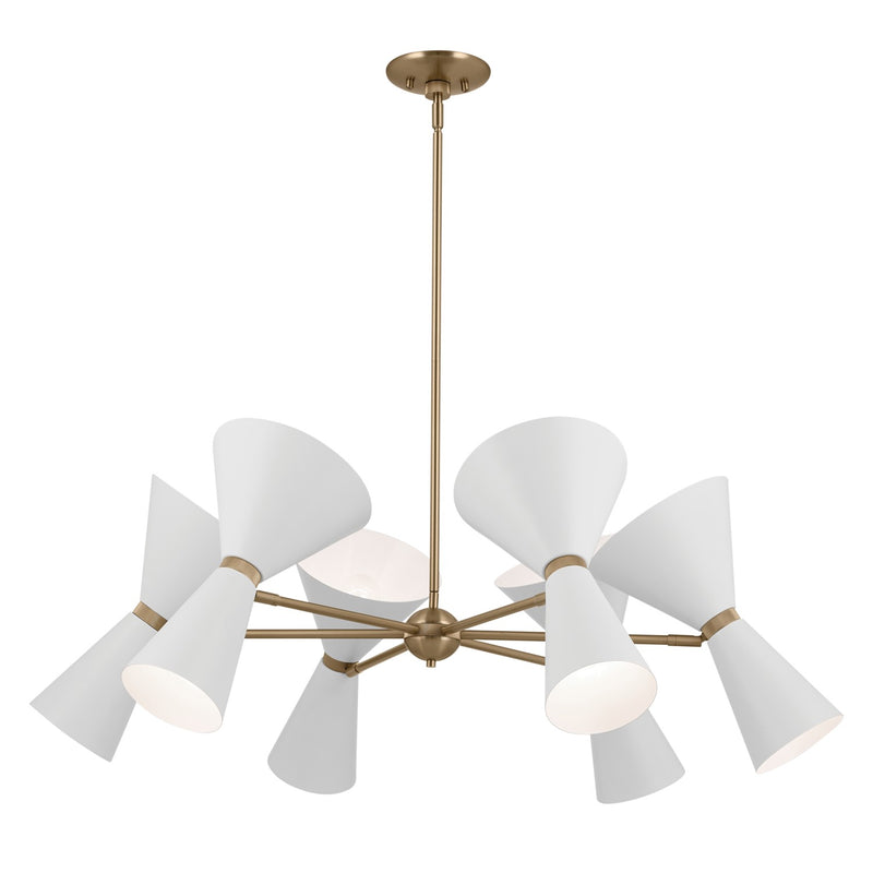 Kichler 52566CPZWH 12 Light Chandelier, Champagne Bronze