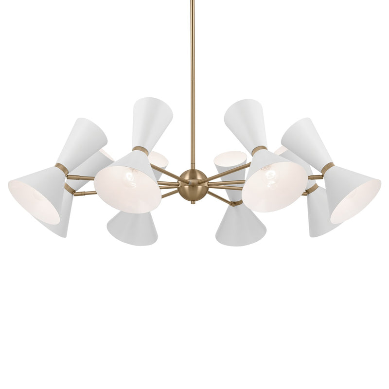 Kichler 52567CPZWH 16 Light Chandelier, Champagne Bronze