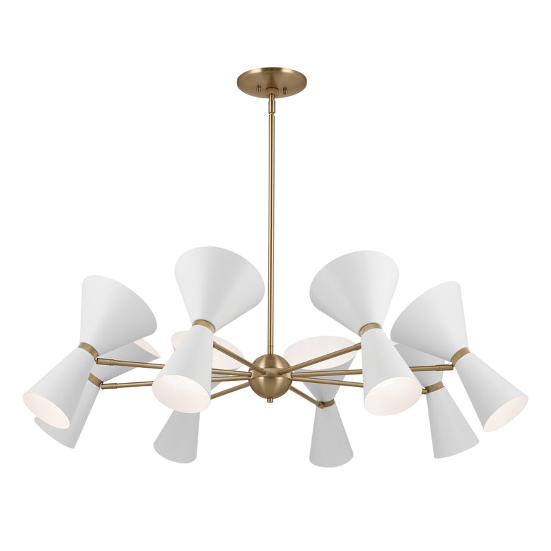 Kichler 52567CPZWH 16 Light Chandelier, Champagne Bronze