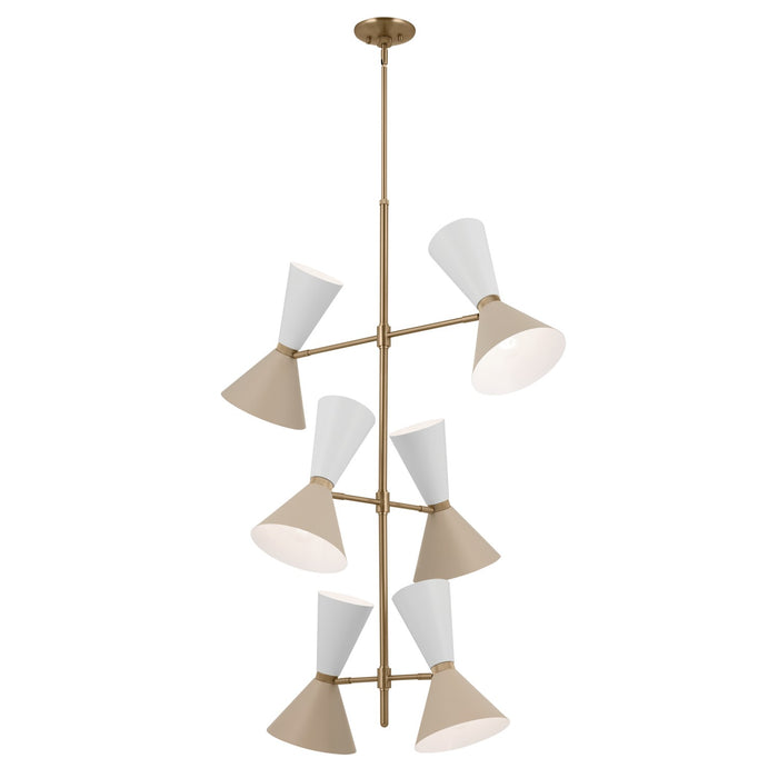 Kichler 52568CPZGRG 12 Light Foyer Chandelier, Champagne Bronze