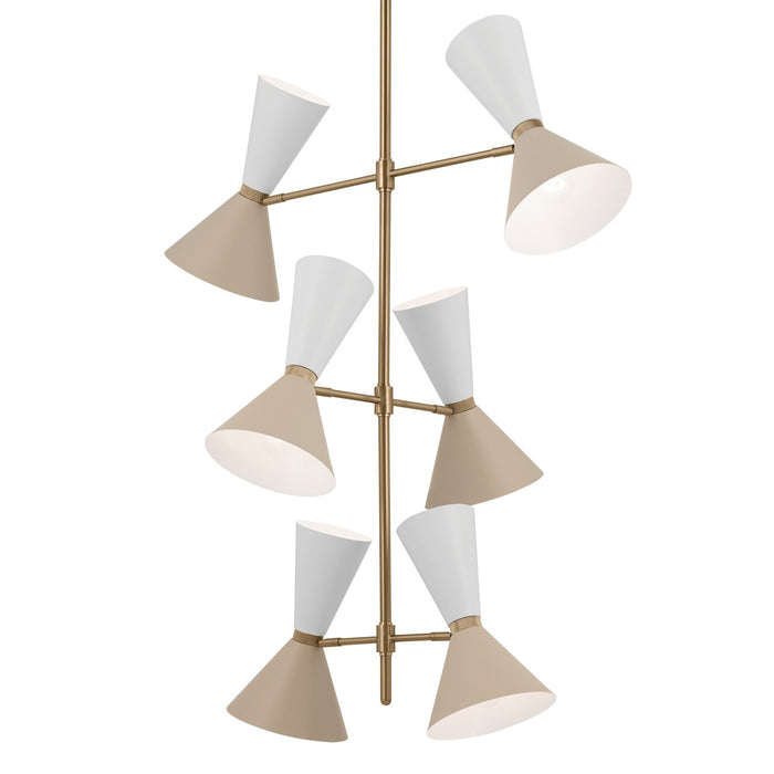 Kichler 52568CPZGRG 12 Light Foyer Chandelier, Champagne Bronze