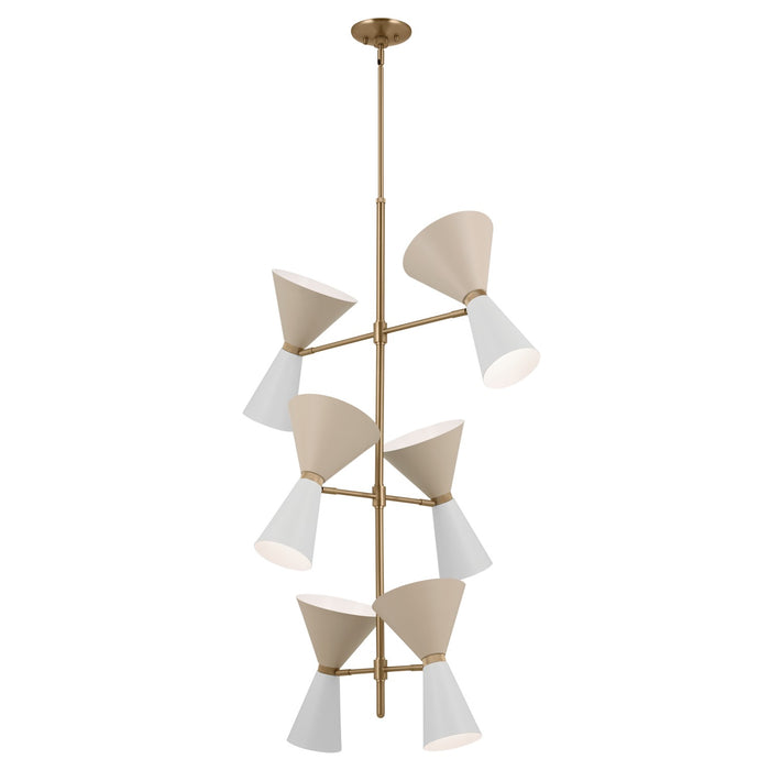 Kichler 52568CPZGRG 12 Light Foyer Chandelier, Champagne Bronze