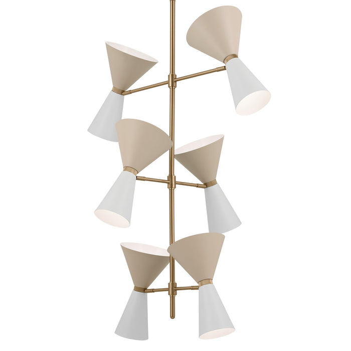 Kichler 52568CPZGRG 12 Light Foyer Chandelier, Champagne Bronze