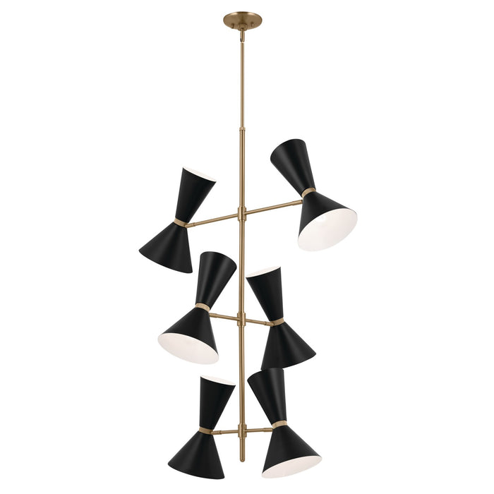 Kichler 52568CPZBK 12 Light Foyer Chandelier, Champagne Bronze