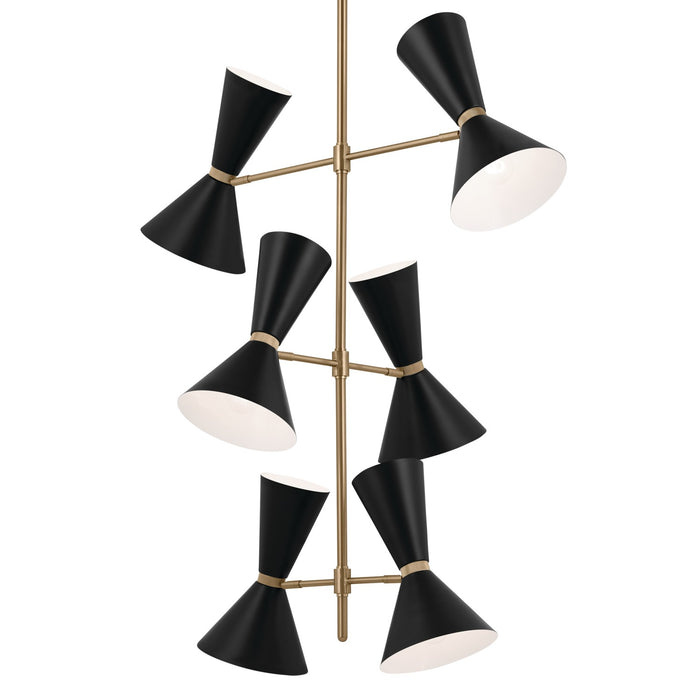 Kichler 52568CPZBK 12 Light Foyer Chandelier, Champagne Bronze