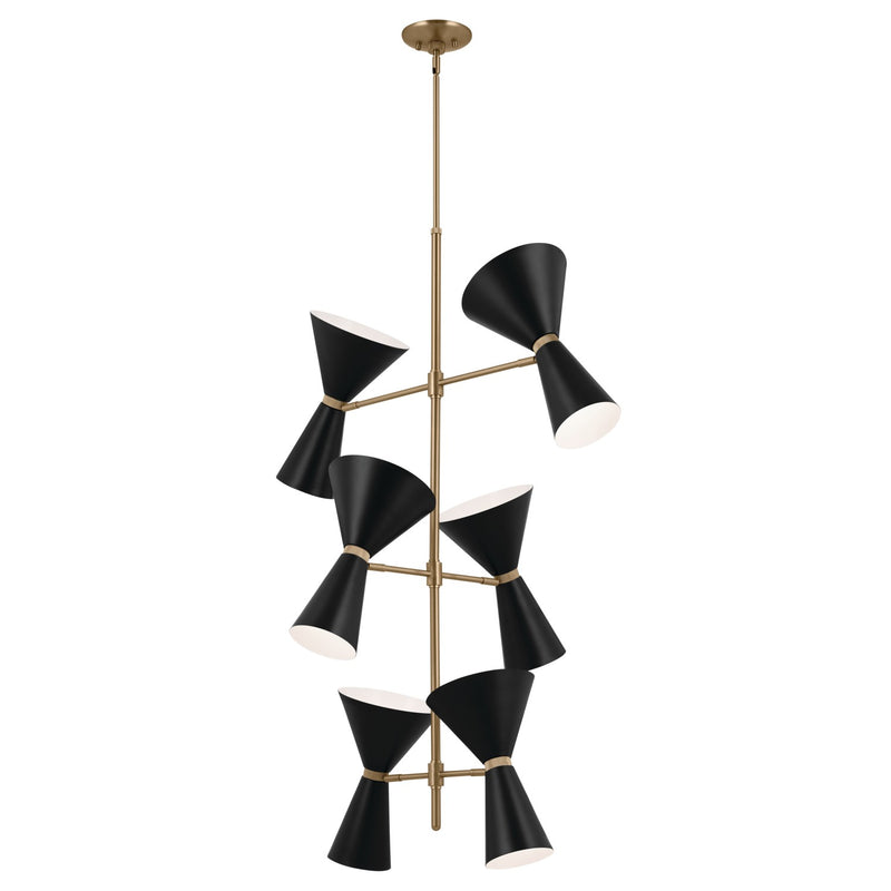 Kichler 52568CPZBK 12 Light Foyer Chandelier, Champagne Bronze