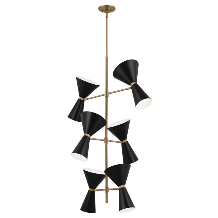 Kichler 52568CPZBK 12 Light Foyer Chandelier, Champagne Bronze