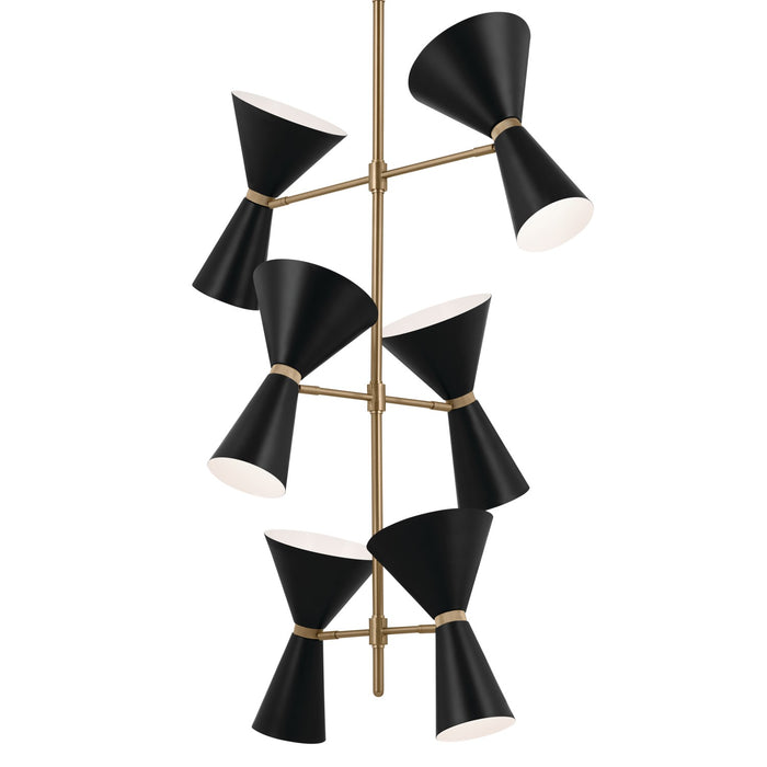 Kichler 52568CPZBK 12 Light Foyer Chandelier, Champagne Bronze