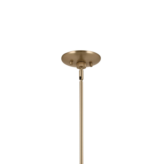Kichler 52569CPZWH Four Light Linear Chandelier, Champagne Bronze