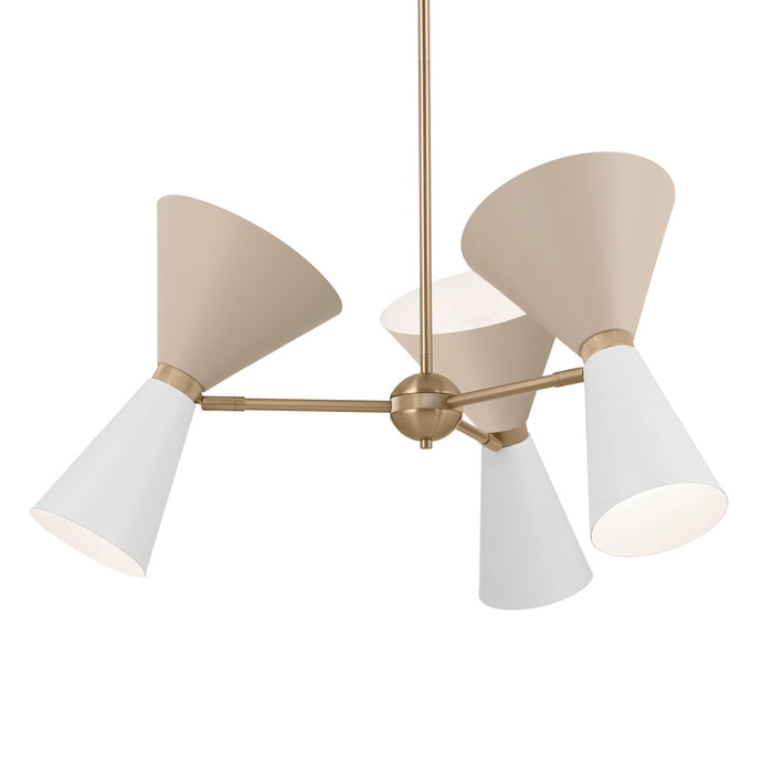 Kichler 52565CPZGRG Six Light Chandelier, Champagne Bronze