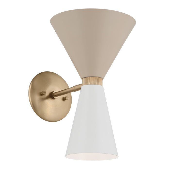 Kichler 52570CPZGRG Two Light Wall Sconce, Champagne Bronze