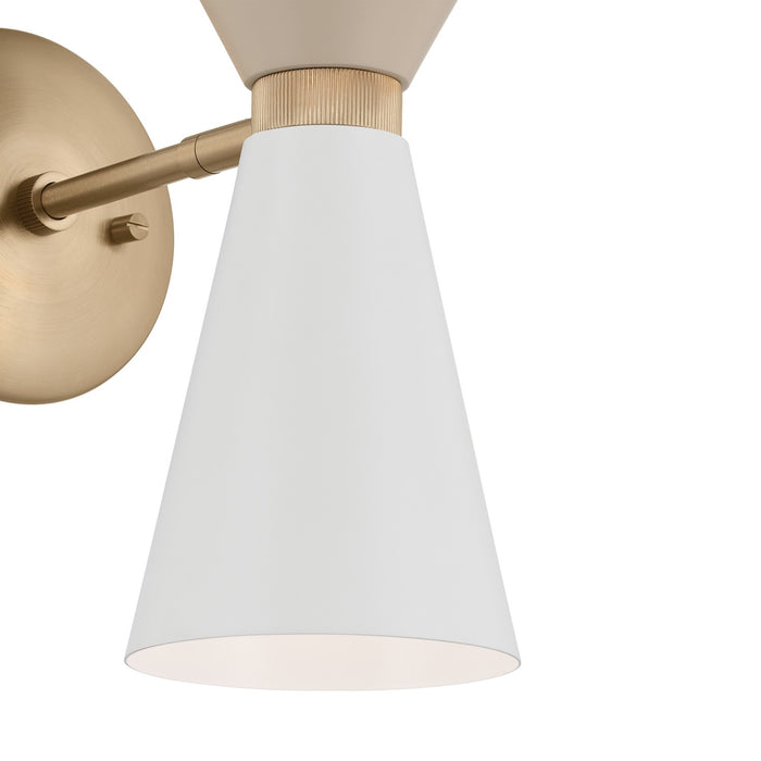 Kichler 52570CPZGRG Two Light Wall Sconce, Champagne Bronze