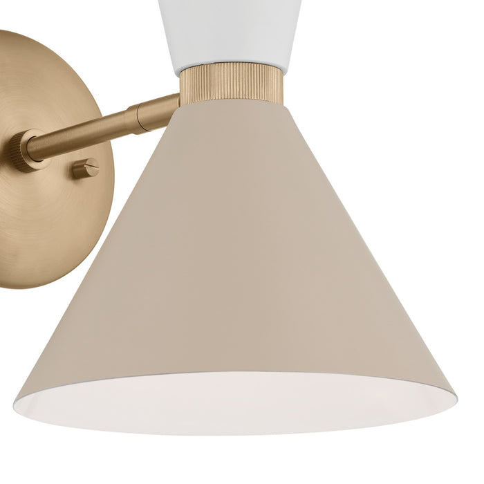 Kichler 52570CPZGRG Two Light Wall Sconce, Champagne Bronze