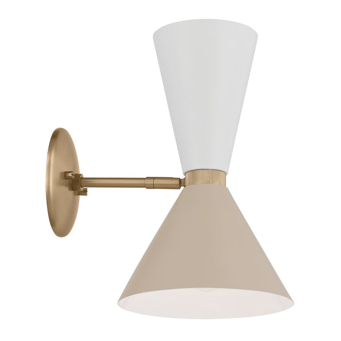 Kichler 52570CPZGRG Two Light Wall Sconce, Champagne Bronze
