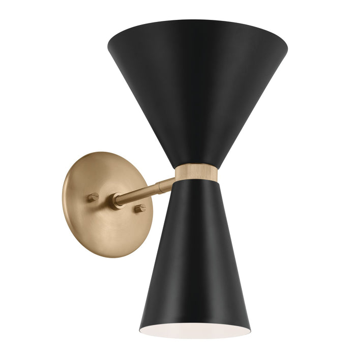 Kichler 52570CPZBK Two Light Wall Sconce, Champagne Bronze
