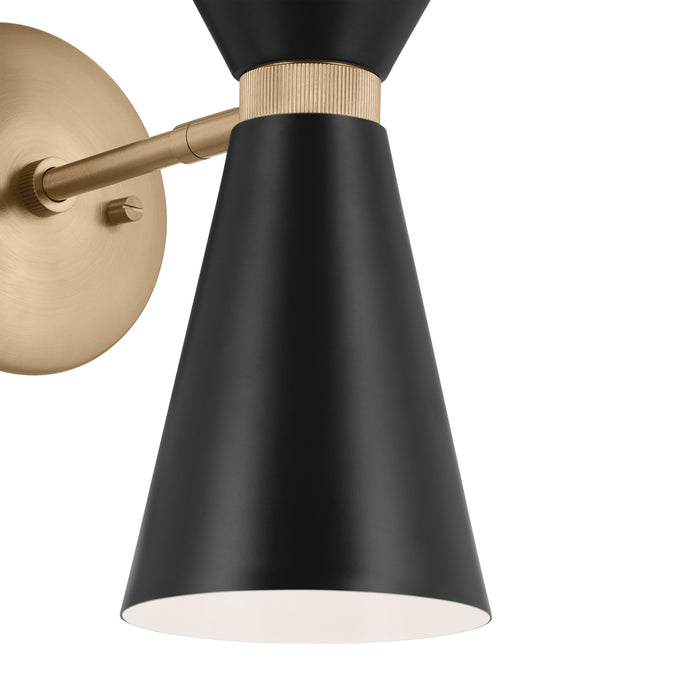 Kichler 52570CPZBK Two Light Wall Sconce, Champagne Bronze