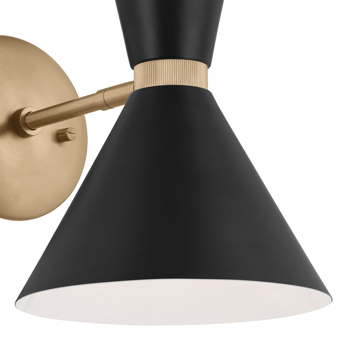 Kichler 52570CPZBK Two Light Wall Sconce, Champagne Bronze