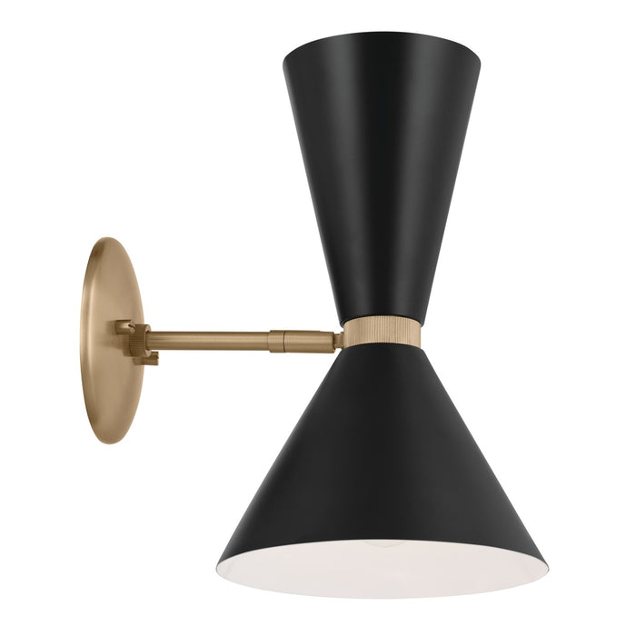 Kichler 52570CPZBK Two Light Wall Sconce, Champagne Bronze
