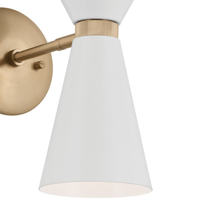 Kichler 52570CPZWH Two Light Wall Sconce, Champagne Bronze