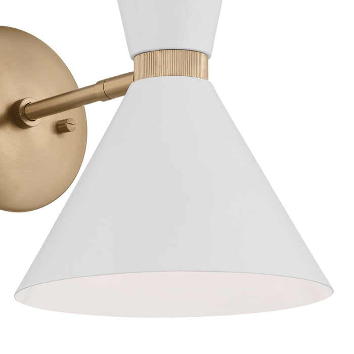 Kichler 52570CPZWH Two Light Wall Sconce, Champagne Bronze